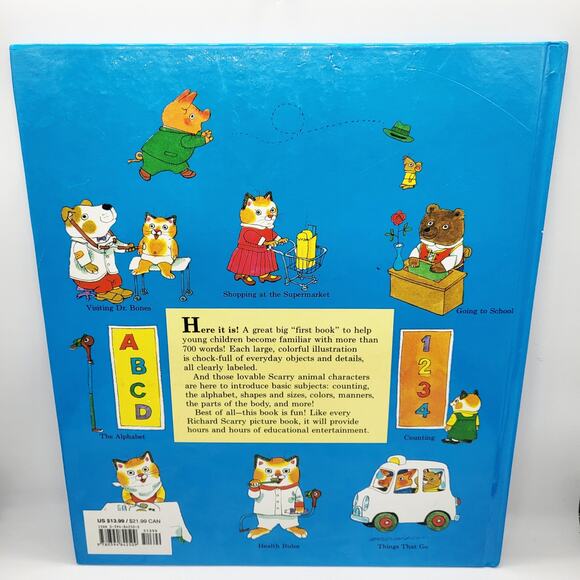 Vintage Best First Book Ever! 1979 By Richard Scarry Published by Random House - Picture 2 of 4